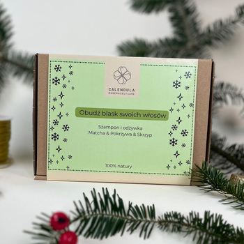 Zestaw prezentowy szampon i odżywka Matcha & Pokrzywa & Skrzyp