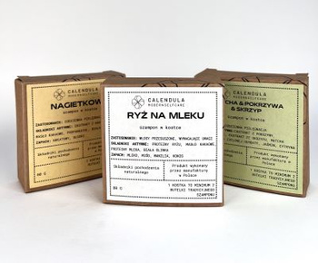 Szampon NAGIETKOWY + Szampon MATCHA & POKRZYWA & SKRZYP + Szampon RYŻ NA MLEKU - 30% rabatu