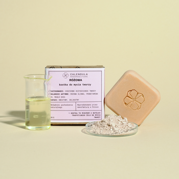 RÓŻOWA kostka do mycia twarzy 60g